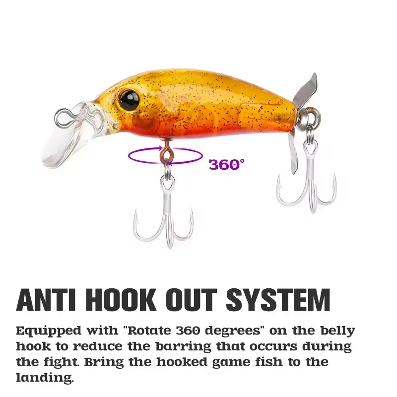 TSURINOYA Propeller Minnow – Señuelo hundible con cola giratoria - imagen 4