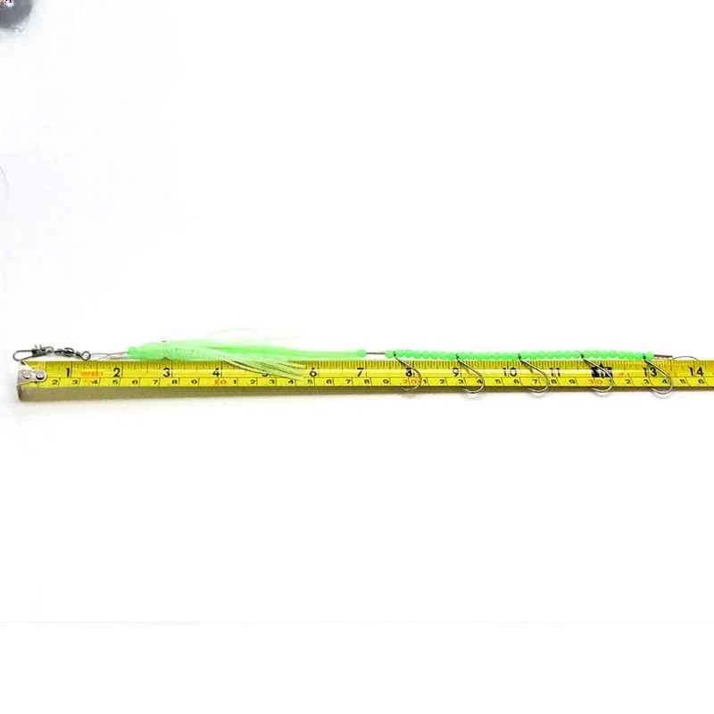 Cebo de pesca Artificial luminoso, señuelo de calamar de pulpo brillante, anzuelos de cuerda, aparejos de Texas para arenque, cebo Artificial, cebo falso, Maruseigo - imagen 3