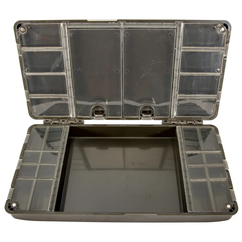 Caja de almacenamiento de aparejos de pesca de carpa, caja de aparejos de pesca con compartimentos, gancho giratorio, almacenamiento de cebo, soporte de aparejo de pesca, caja de accesorios de aparejos - imagen 2