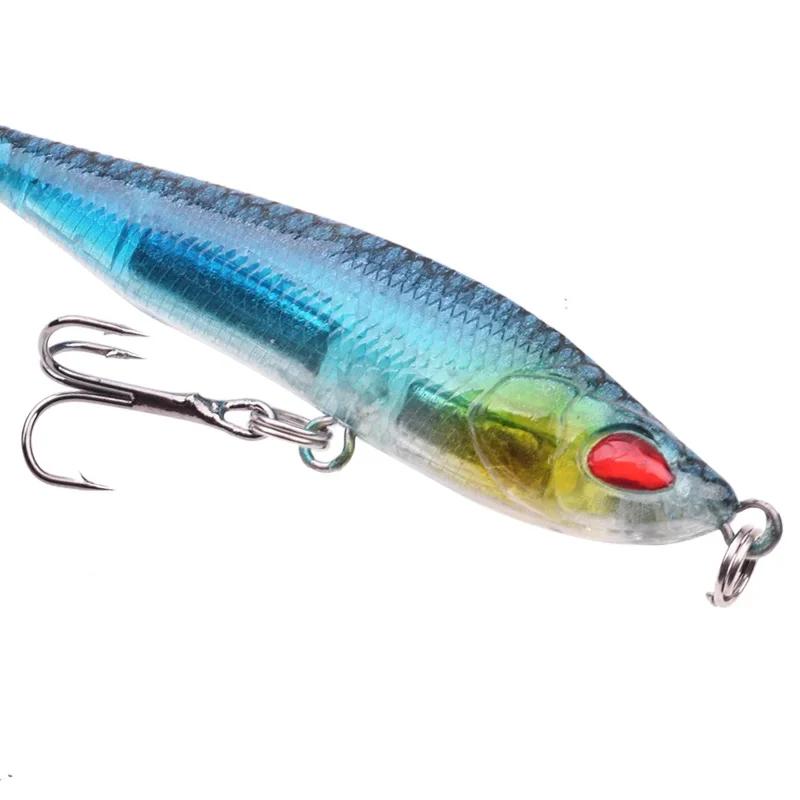 Señuelo de pesca con lápiz VIB, 7cm, 10g, hundimiento, accesorios de pesca de invierno, cebo duro, anzuelos triples, cebo Artificial para Lucio, carpa, 1 ud. - imagen 4