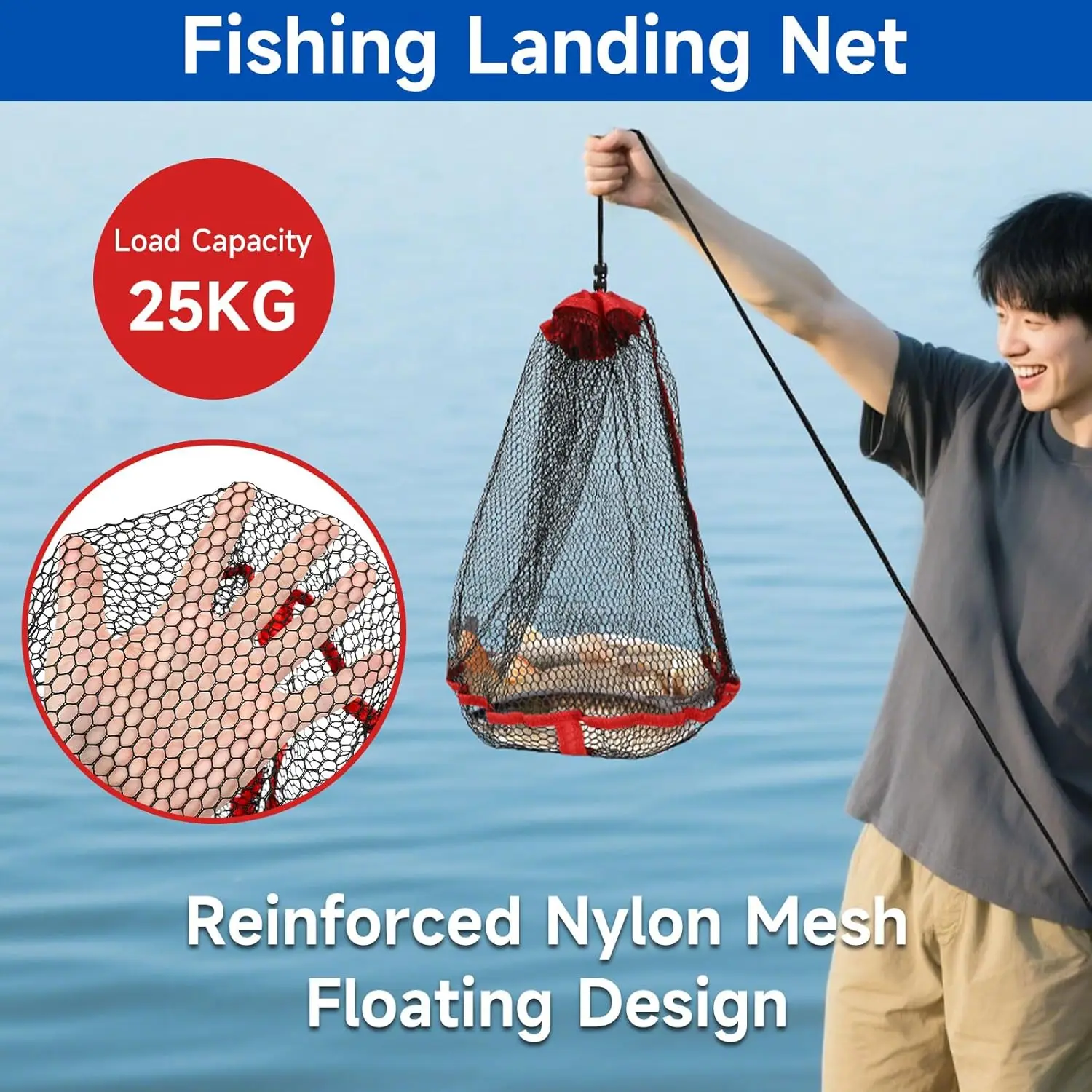 Red de Pesca Plegable Oxford – Cesta Portátil 0.5-3m - imagen 5