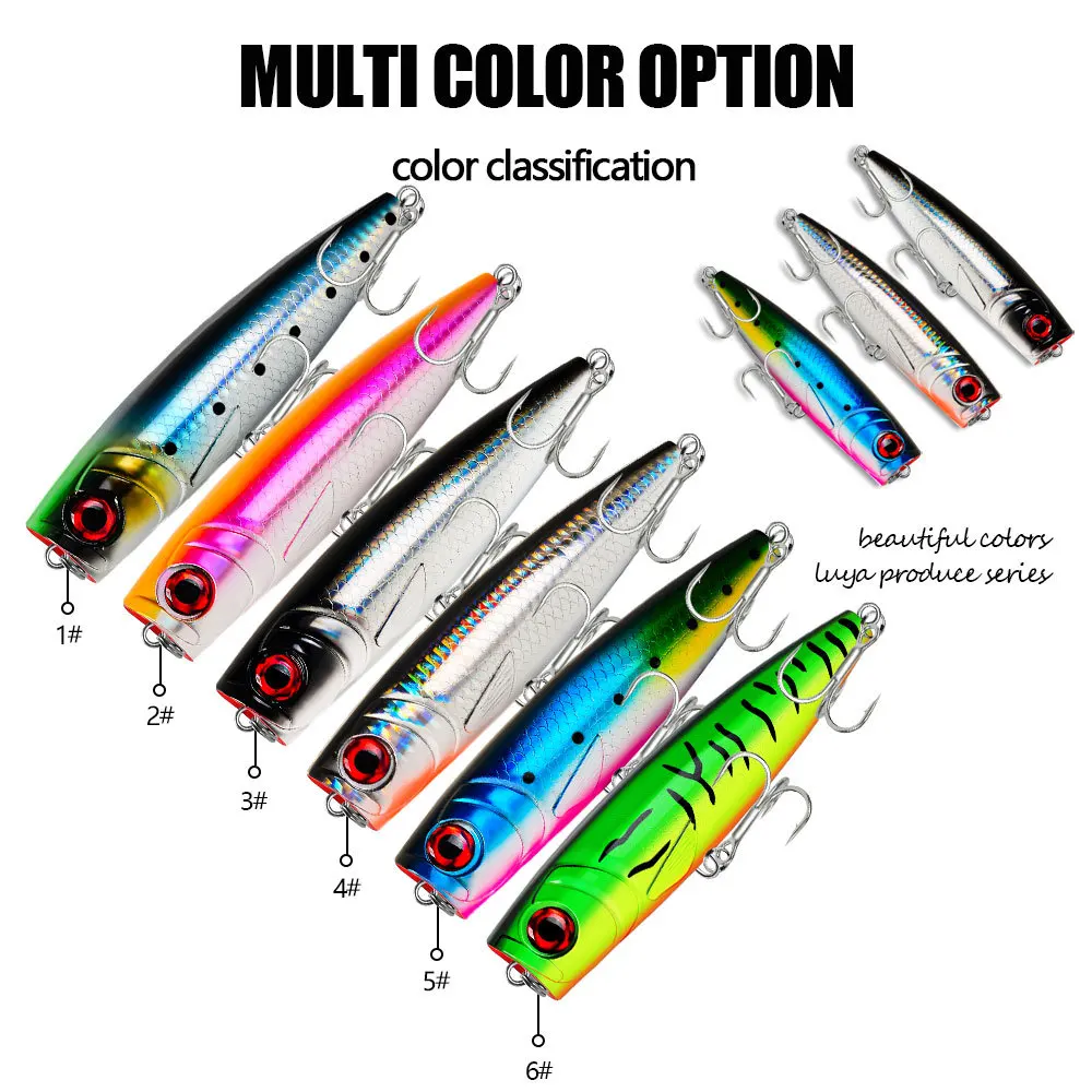 Popper Topwater – Señuelo superficie agua salada para lucio - imagen 5