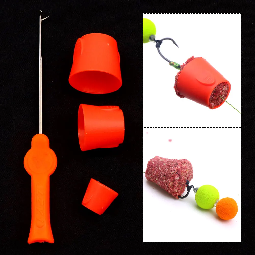 Herramienta de pesca para carpa, molde Boilie con cebo, herramienta de aguja para método alimentador, aparejo para el cabello, accesorios para Señuelos de Pesca, 1 Uds.