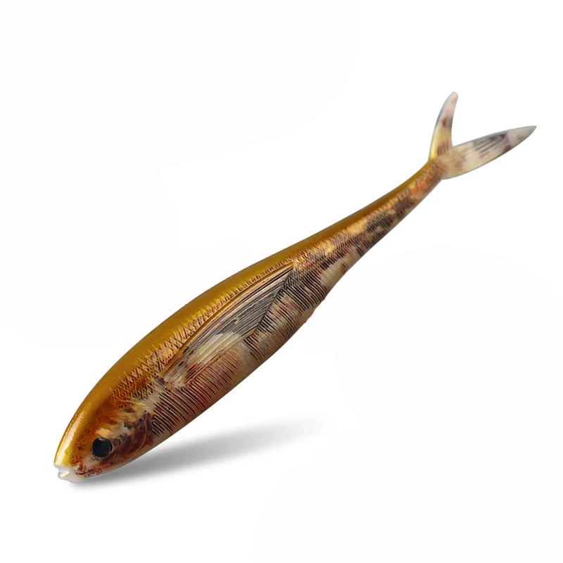 Señuelos de Pesca de 11g, 12,5 cm, 3D, Señuelos de pesca de curricán, atún, caballa, cebo de agua de mar, señuelo de plástico suave, Swimbait para pesca de lubina - imagen 5