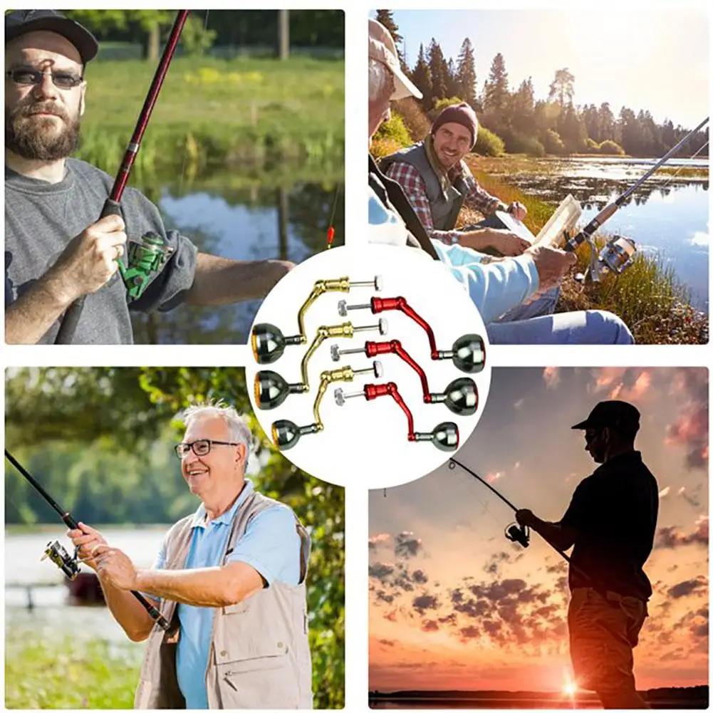 Mango de carrete de pesca giratorio, repuesto portátil, ligero, accesorios de aparejos de pesca de metal, envío directo - imagen 5