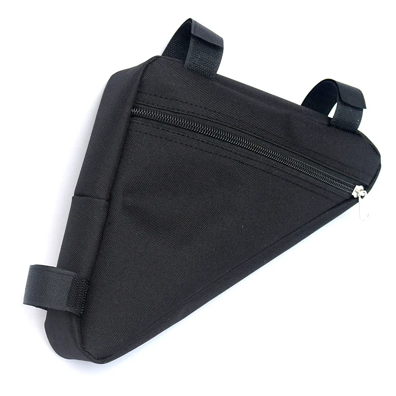 Bolsa negra duradera para bicicleta de montaña, con compartimento para batería y diseño triangular, accesorios para bicicleta, bolsa de ciclismo de poliéster, 1 ud. - imagen 2