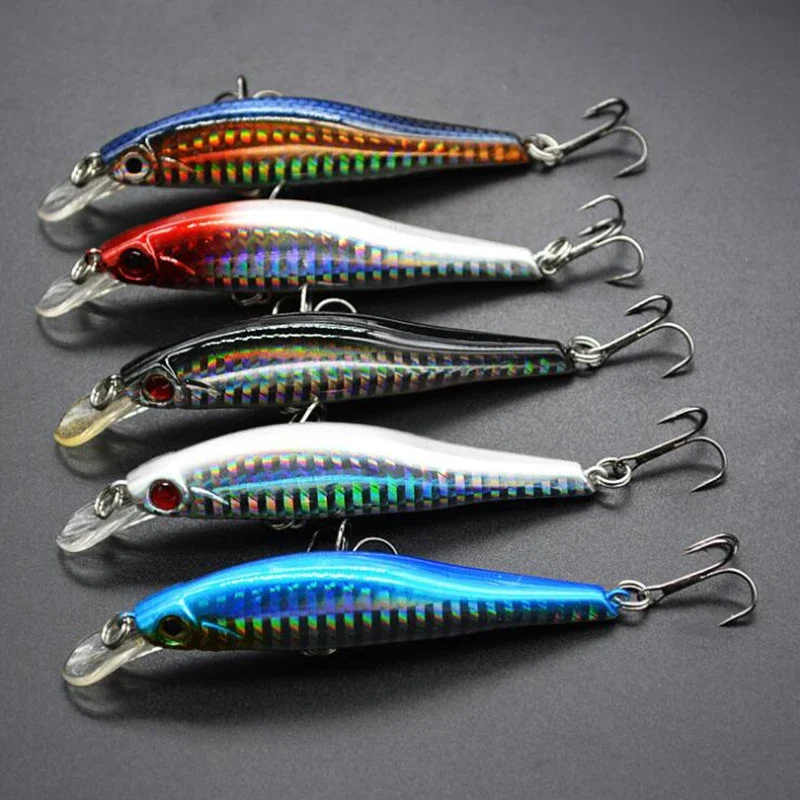 OUTKIT-señuelo de pesca de pececillo láser, cebo duro Artificial que se hunde, ojos 3D, 9,8 cm, 12g, Wobblers de pesca, Crankbait, pececillos realistas - imagen 3