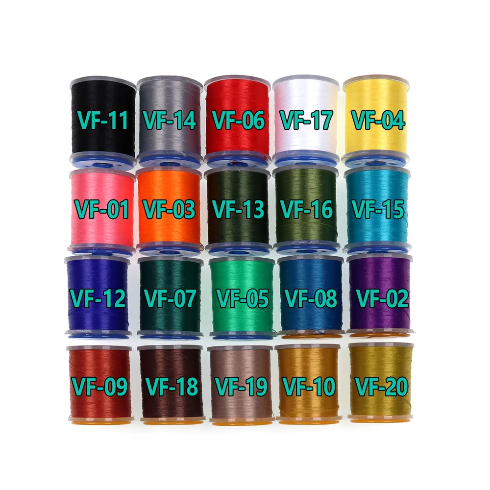 Wifreo 70D 140D 100 yardas súper hilo para atar moscas Material trucha bajo atado de moscas hilo corporal con bobina estándar rojo oliva rojo gris - imagen 5