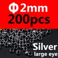 200pcs 2mm silver