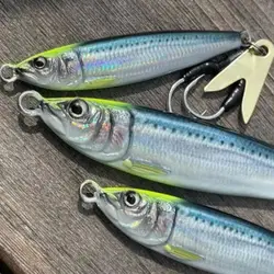 Plantilla de Metal 3D de 60G80G, señuelo de pesca de agua salada, arrastre de fundición, Jigging, cebo duro, cuchara, señuelos de caballa de agua salada para atún Mahi Marlin