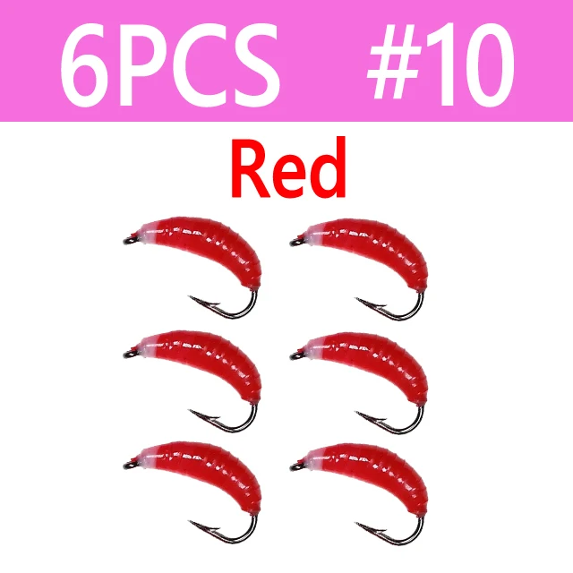 6pcs Red Size 10