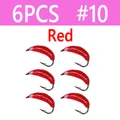 6pcs Red Size 10