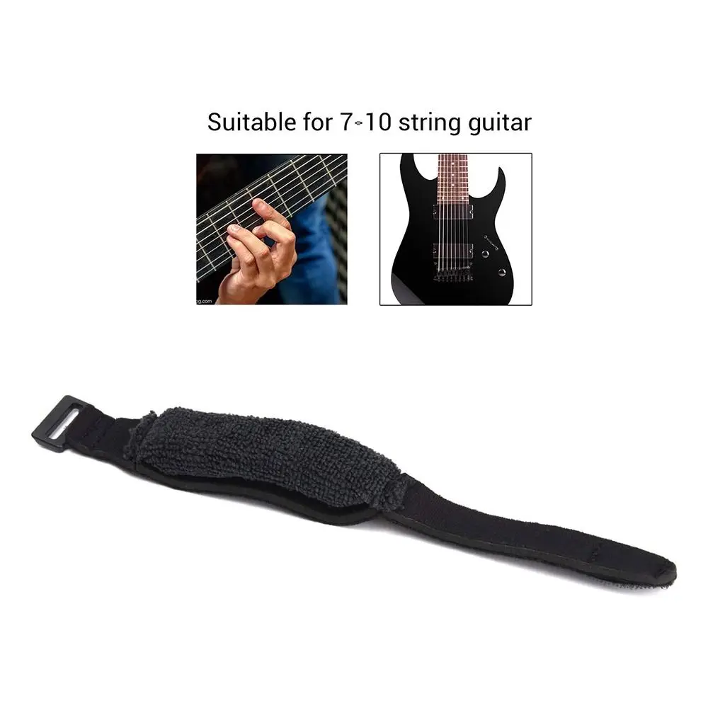 Universal ajustable guitarra envoltura silenciosa suministros de instrumentos ruido silencioso amortiguador de cuerdas de guitarra Musical cubierta de cuerdas de guitarra cinturón - imagen 4