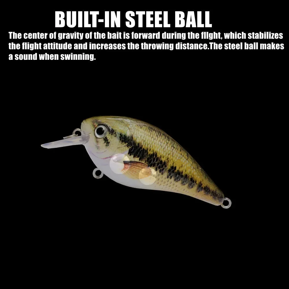 GREENSPIDER-señuelo de pesca con manivela para trucha, cebo Artificial para pececillos, Jerkbait flotante, Wobblers, 7,3 cm, 12,5g - imagen 3