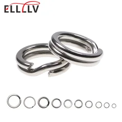 Elllv Anillos divididos de inox para señuelos de agua salada