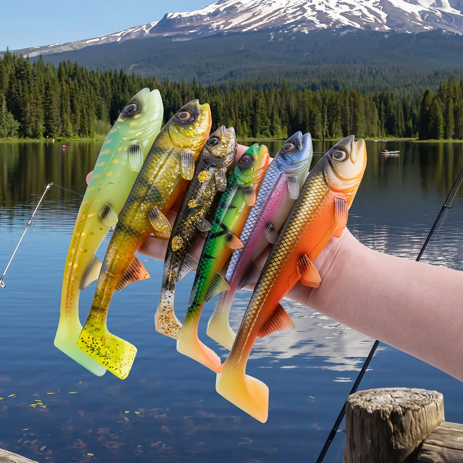 Señuelo Soft Swimbait Goture con cola en T para lubina y lucio - imagen 2