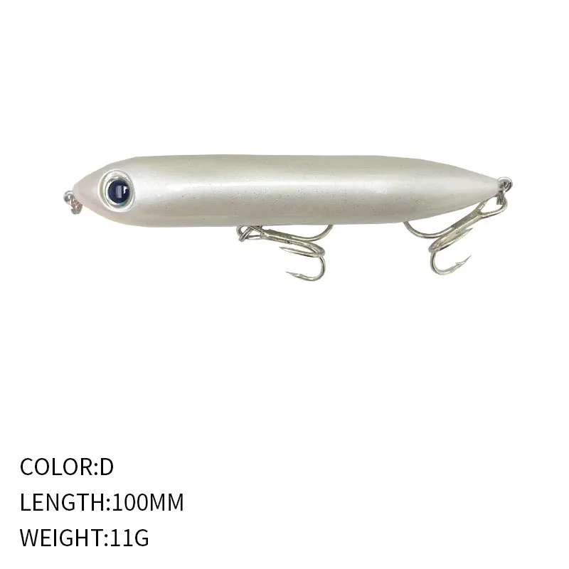 Señuelos de Pesca con lápiz flotante grande, 100mm, 11g, cebo Artificial de agua superior, Wobbler de Pesca para carpa, equipo de Swimbait para caminar al perro - imagen 5