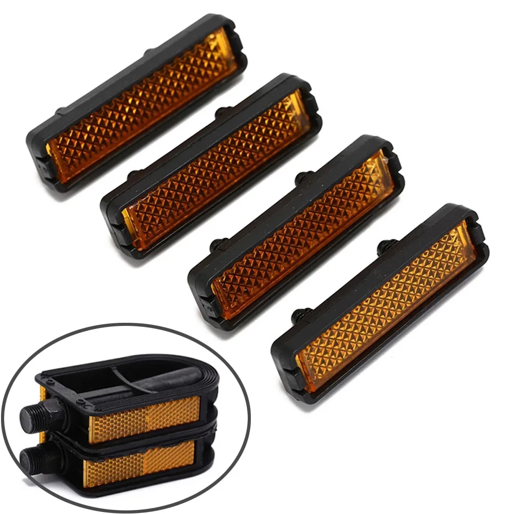 Piezas de bicicleta de ciclismo nocturno de seguridad, accesorios reflectantes para Pedal reflector, 4 Uds. - imagen 2
