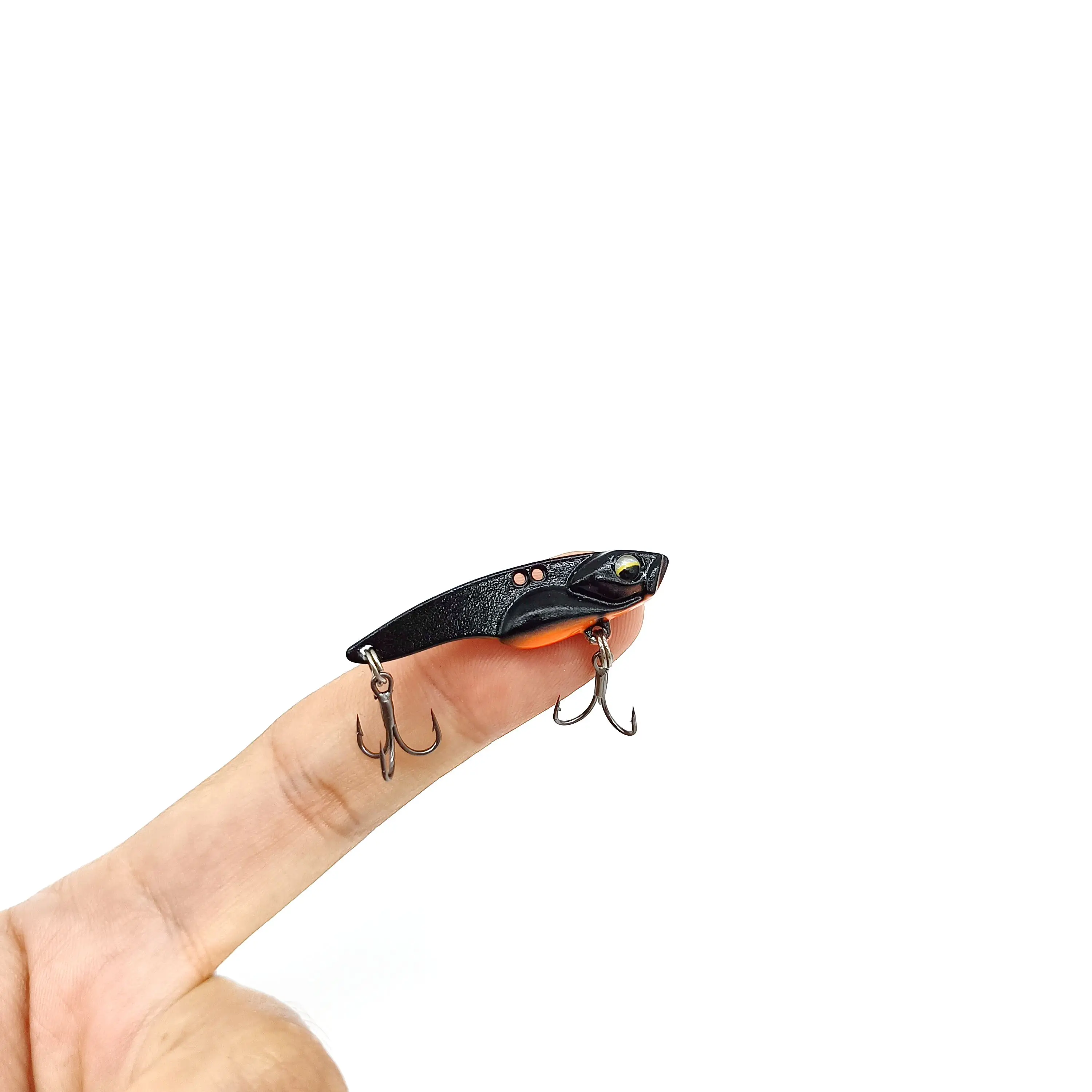 DUODUOYU 1 Uds Metal VIB Jig señuelo de Pesca 3,5g/5g/8g cuchara Artificial Spinner hundimiento Vibetion anzuelos triples aparejos de Pesca - imagen 2