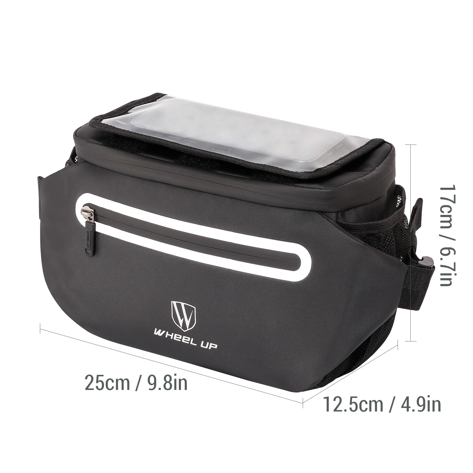 Compacto y elegante Esta elegante bolsa negra ofrece conveniencia y estilo para sus necesidades diarias