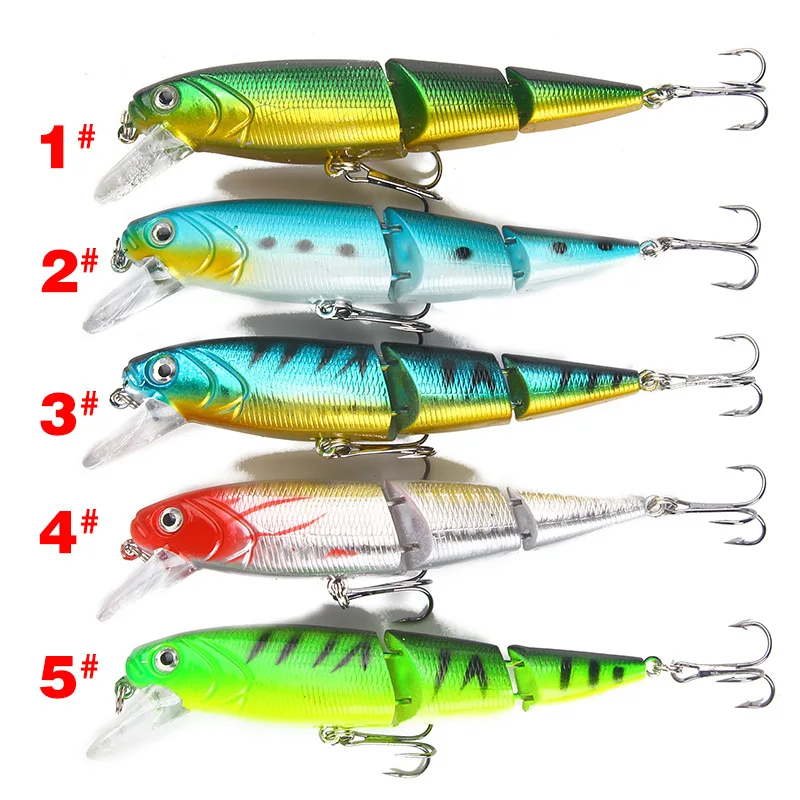 Señuelos de Pesca piezas Wobblers, cebo duro de secciones articuladas múltiples, 110mm/15,3g, cebo Artificial Minnow Crankbait, aparejos de pesca - imagen 2