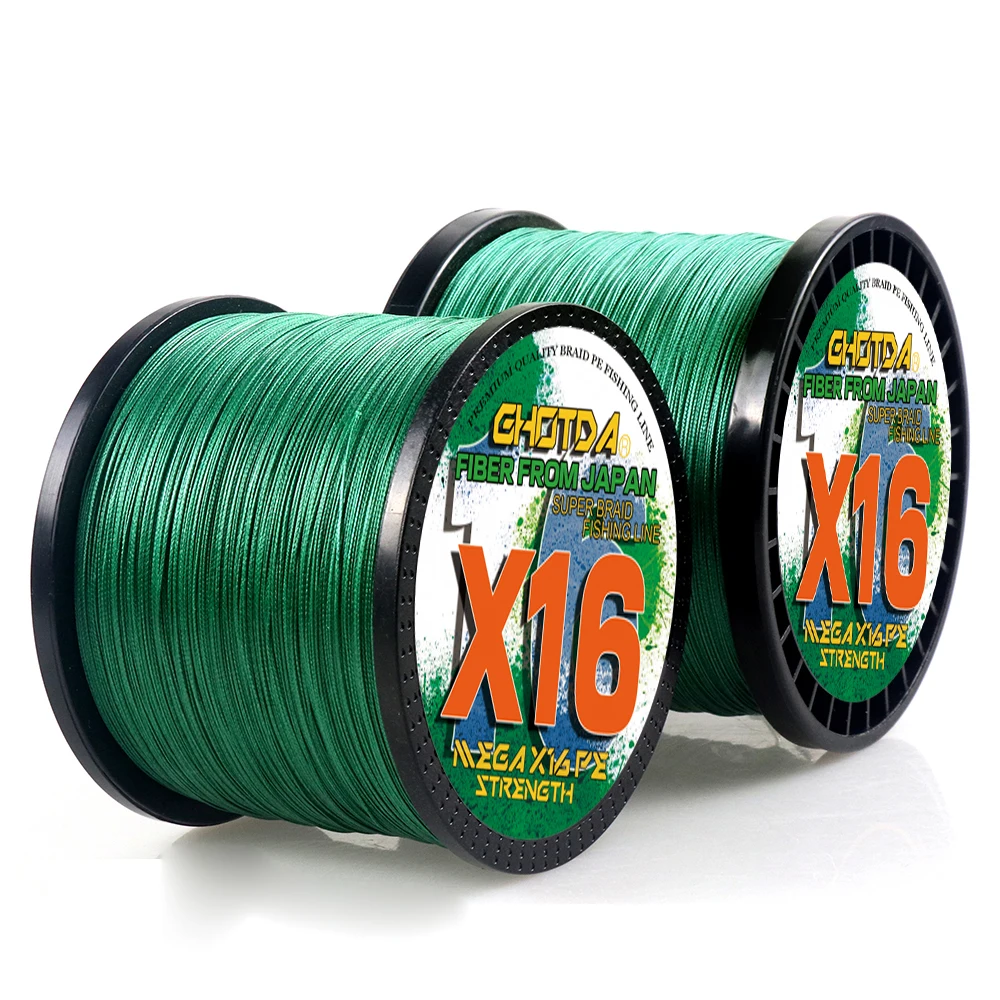 GHOTDA-sedal de pesca trenzado resistente a la abrasión, 16 hebras, PE, súper fuerte, antimordida, accesorios de pesca para agua dulce, 100M - imagen 4