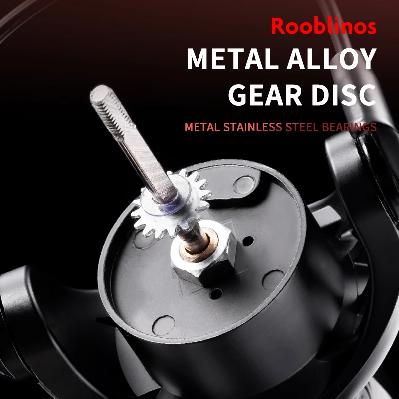 Carretes de pesca giratorios Rooblinos HT para agua salada, carrete de Metal de agua dulce, aparejos de pesca de carpa y trucha intercambiables izquierda/derecha - imagen 3