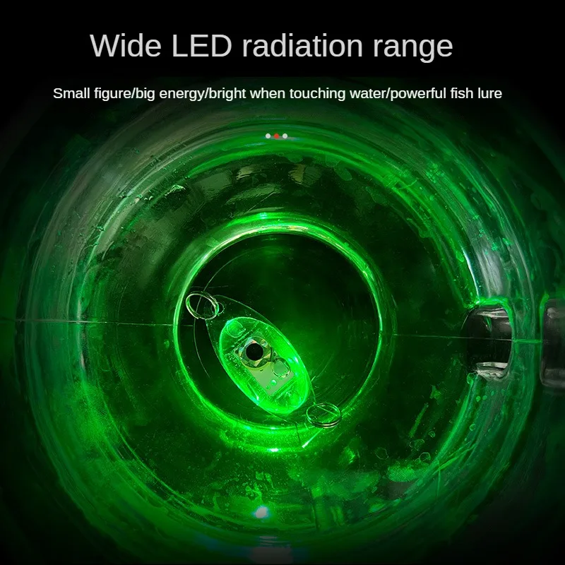 Mini señuelo de pesca de 5 piezas, luz LED de gota profunda, forma de ojo bajo el agua, cebo de pesca de calamar, señuelo luminoso para atraer peces - imagen 4