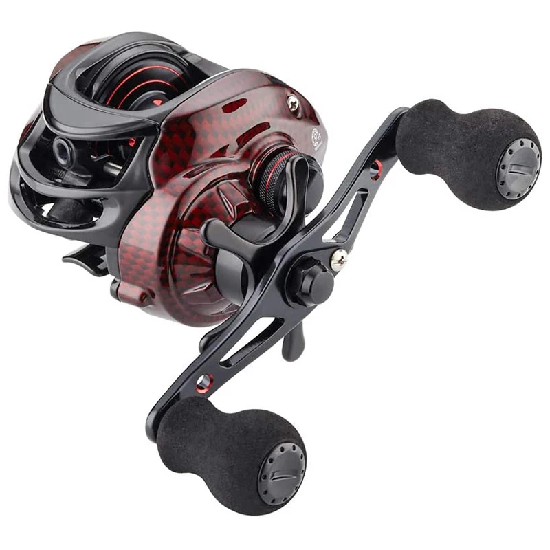 FISHDROPS-Carretes de pesca Baitcaster 9 + 1BB, carrete de aluminio CNC, relación de engranaje 7,0: 1, carrete de Baitcasting de perfil bajo Ultra suave - imagen 4