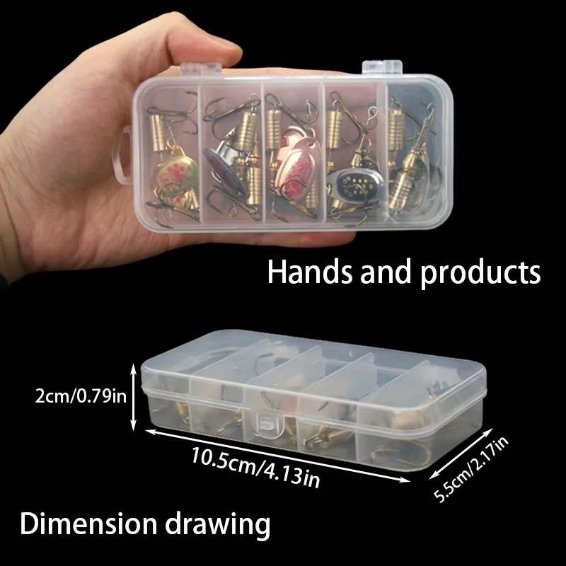 Cebos giratorios, señuelos de pesca, señuelos de anzuelos triples, hiladores de hojas de Metal, kit de pesca multicolor, accesorios de pesca de lubina - imagen 3