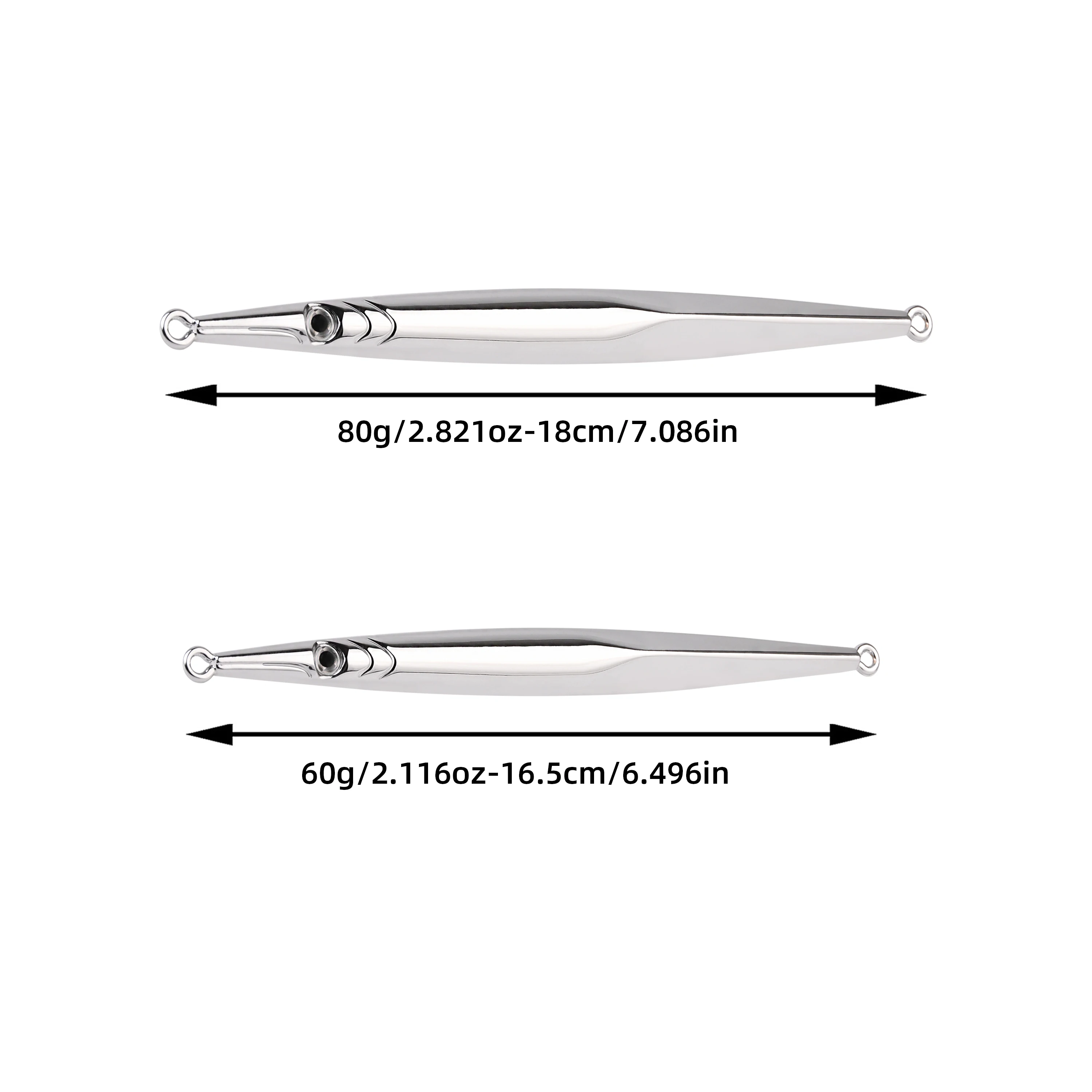 Tira larga de Metal para pesca en el mar, placa de hierro de dibujo rápido para peces, aparejos de pesca de agua salada, hundimiento rápido y agitación lenta, 60g, 80g, 1 piezas - imagen 3