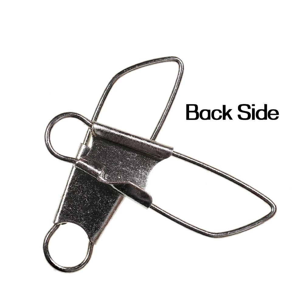 Wifreo, 50 Uds., broches de seguridad de acero inoxidable de alto carbono, accesorio conector, Clip de señuelo, bloqueo a presión, accesorios de pesca, tamaño 00 #   A 6 # - imagen 3