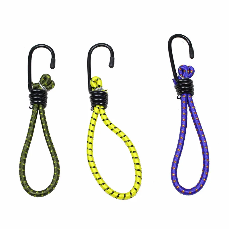 Cuerda elástica con ganchos de Metal para equipaje, correas de lona para acampar al aire libre, refugio, tienda de campaña, cuerda elástica - imagen 5