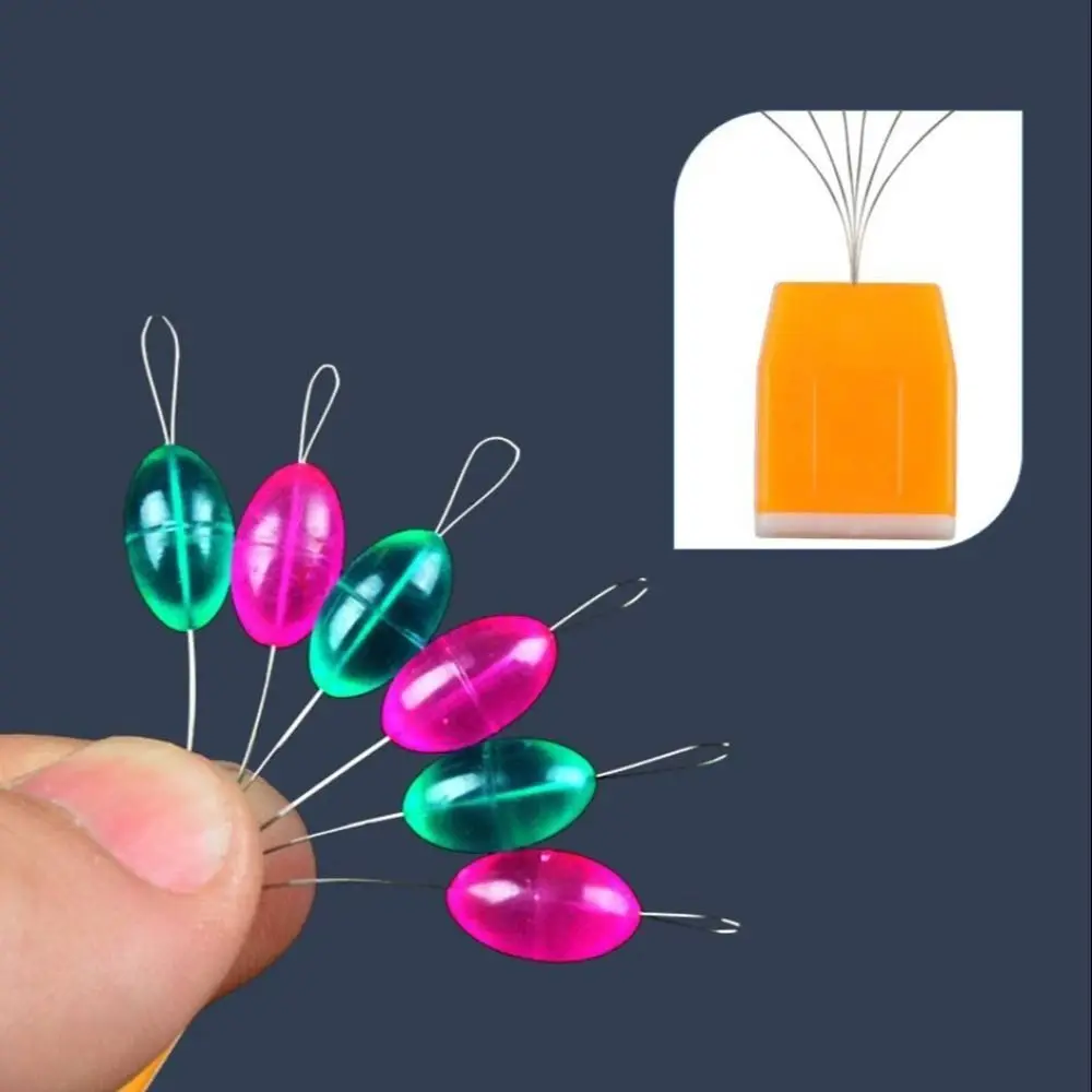 Bolas espaciales de pesca de silicona, antihebra profesional flotador, suave, ovalado, recto, línea principal, 60 piezas - imagen 5