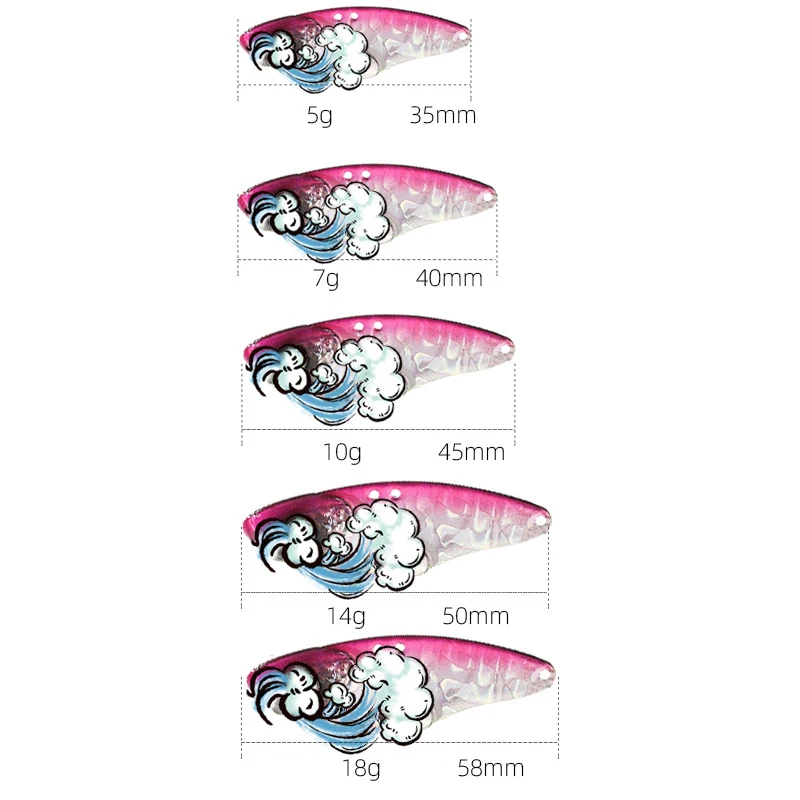 Señuelos VIB metálicos – Crankbait wobbler para trucha, lubina y perca - imagen 3