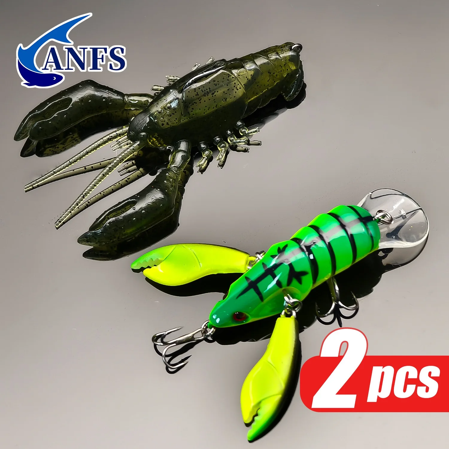 Señuelo de pesca con orugas, 2 uds., 1 cebo para cangrejo/bajo con patas articuladas, 1 cebo Artificial de oruga suave, regalo Ideal para pescadores - imagen 2