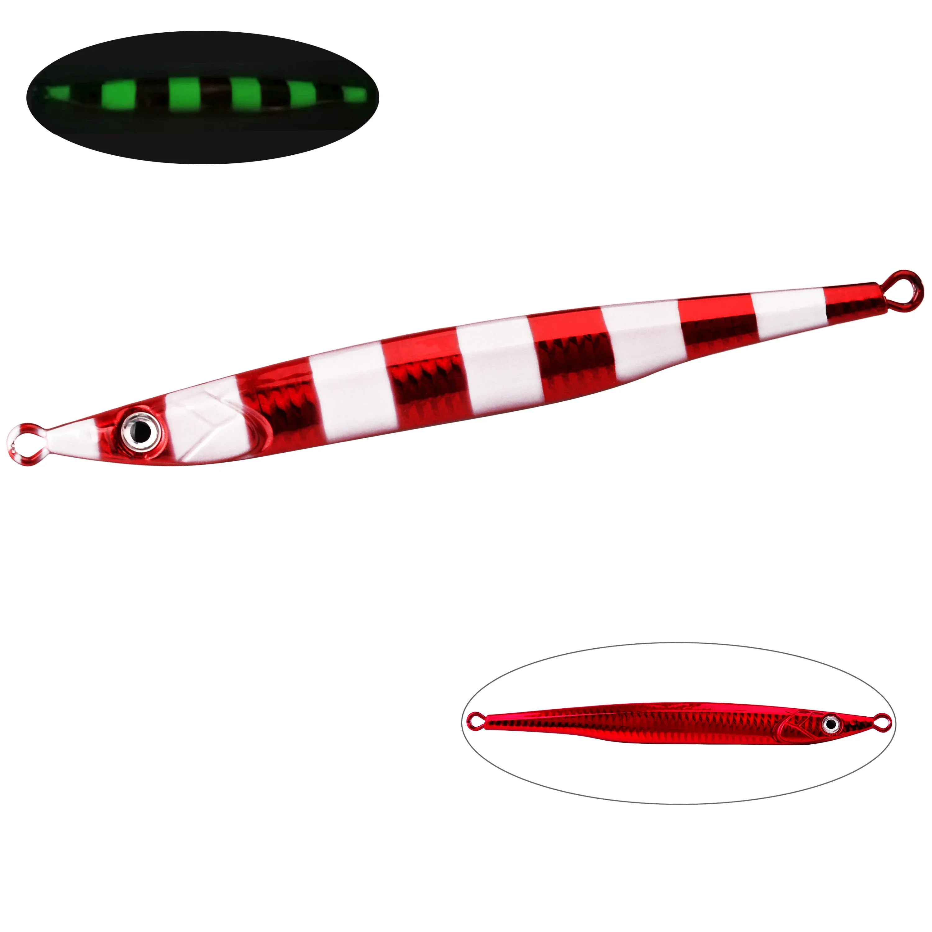 Señuelo de Pesca con plantilla de Metal, 5 unidades, 60g-180g, Swimbait, Wobbler láser 3D, cuchara para Lucio, carpa Spinner, Kit de aparejos de mar, cebo Artificial de Pesca - imagen 5