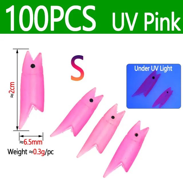 100pcs UV Pink S