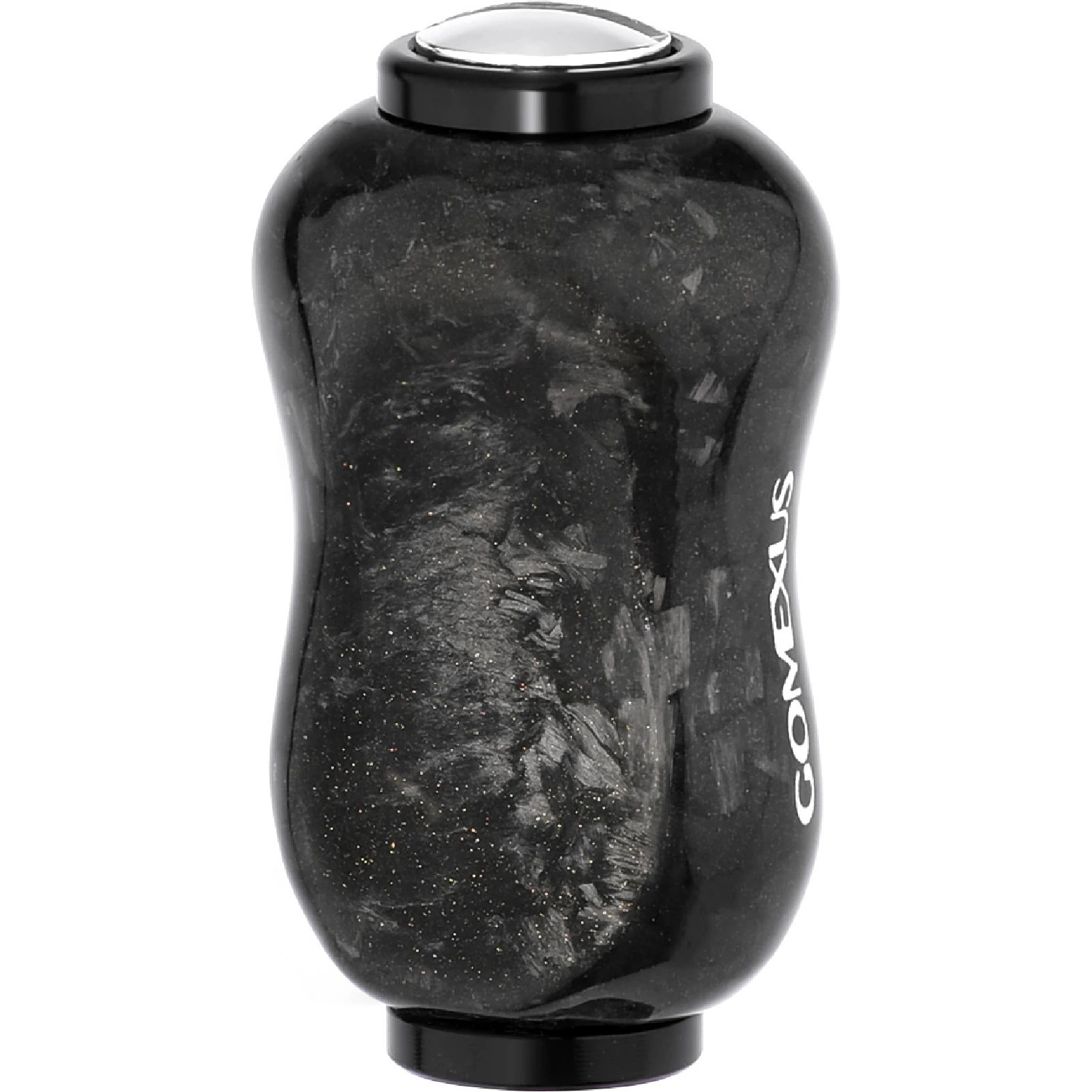 Este elegante objeto negro de textura de fibra de carbono es un accesorio moderno y elegante diseñado para conveniencia y estilo