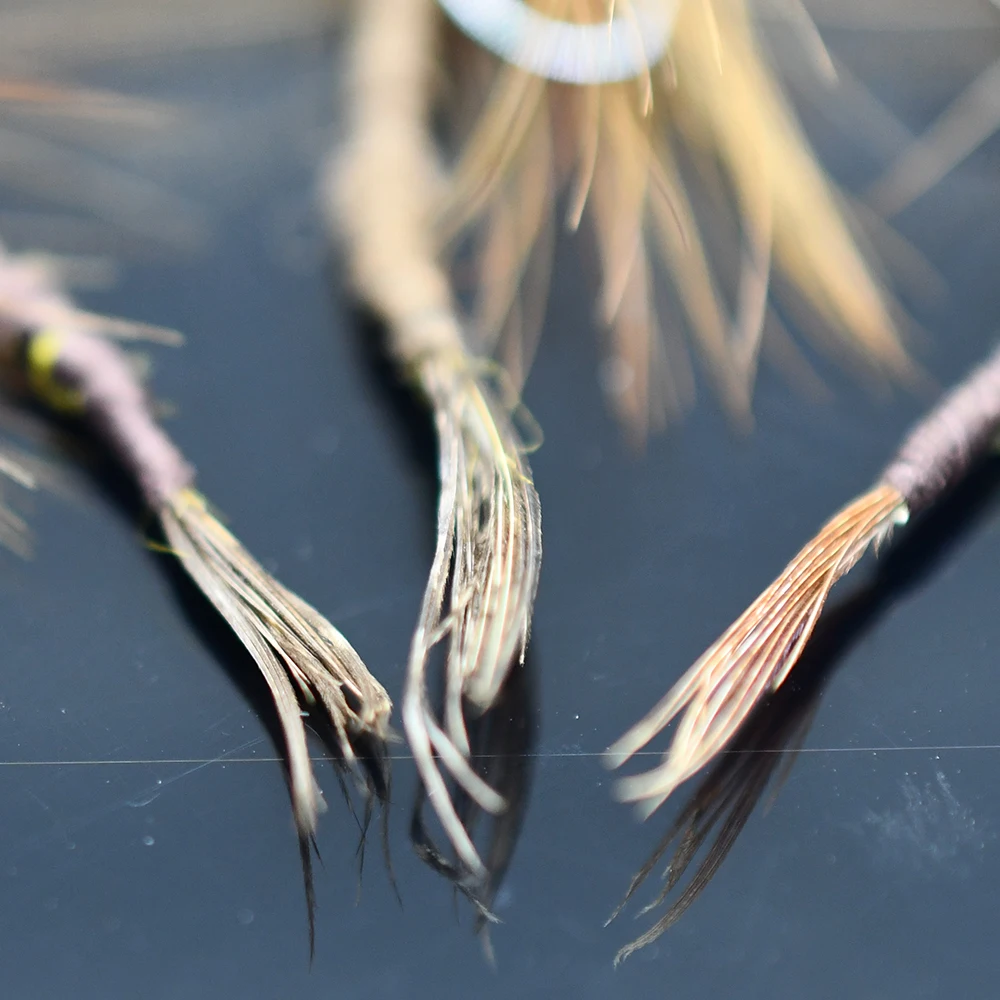 MNFT 10PCS 12 #   Color marrón Adams, pesca de trucha con mosca de cuerpo extendido moscas secas cebo para peces Caddis Midge adulto Mayfly - imagen 5