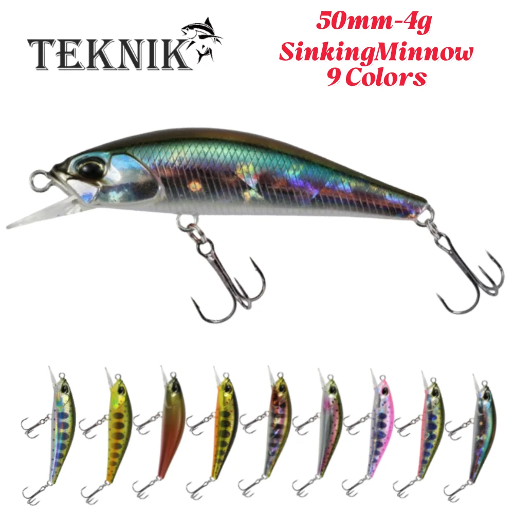 Duo Wobblers hundimiento Minnow Stream señuelo Spearhead Ryuki 50s Jerkbait cebo de pesca Artificial para trucha de lago carpa lubina de boca grande
