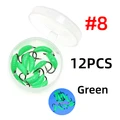 12pcs green size 8