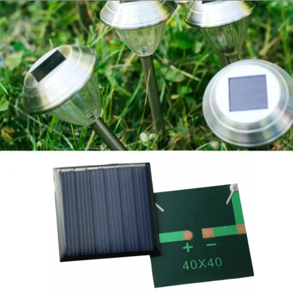 2 Pcs Durable 3V 60mA Micro Solar Panels 40x40mm Mini Solar Cells Photovoltaic Cells Battery Charger Kit - imagen 5