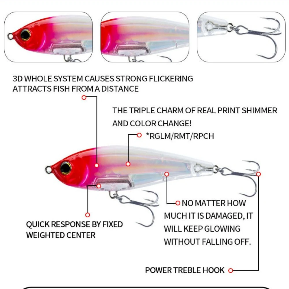 Señuelos de pesca de pececillo que se hunden, peso pesado, 110mm, 28,7g, cebo duro Artificial de fundición larga, Wobblers de lubina para trucha de agua salada para Lucio - imagen 3