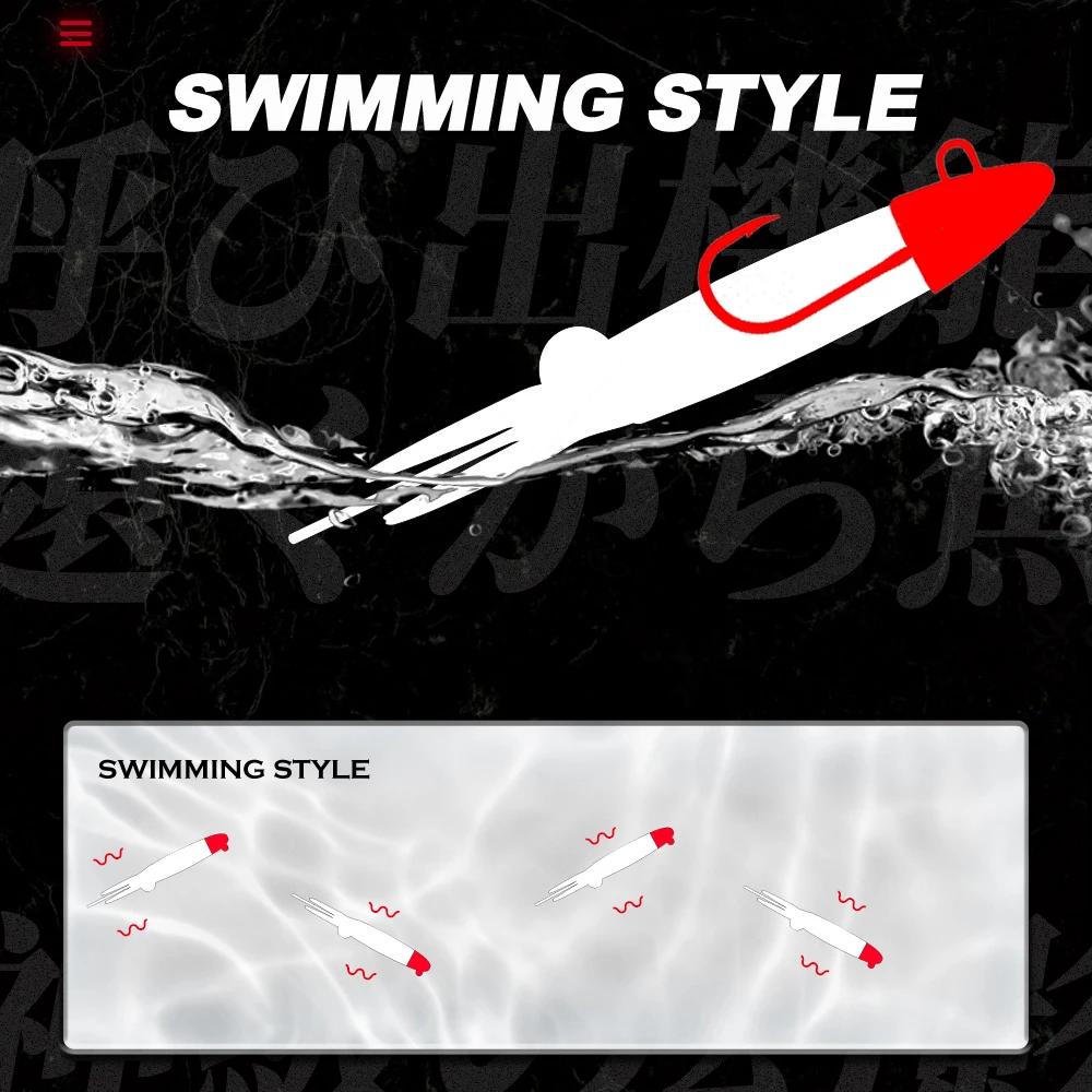 HuntHouse-señuelo de calamar con cabeza de anzuelo, 180mm, 166g, silicona suave, pulpo, hundimiento, efecto UV para pesca en aguas profundas atún, LW299 - imagen 3