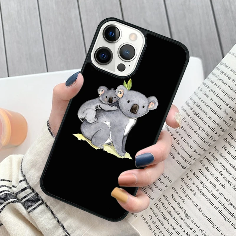 Otra vista del diseño koala en la funda