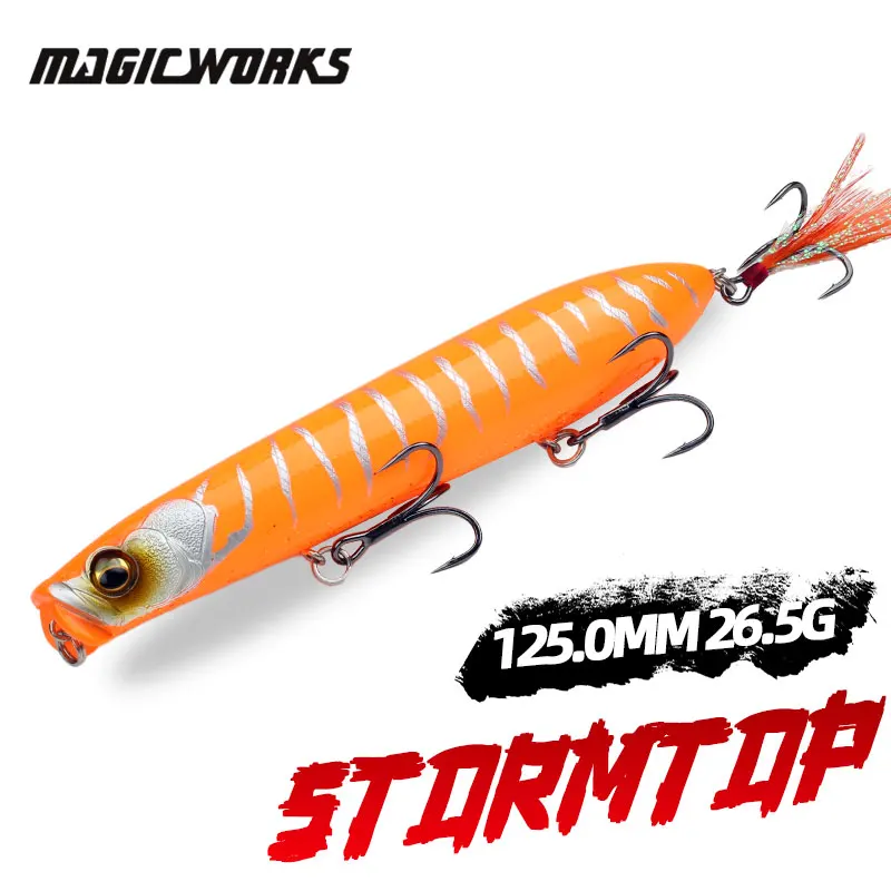 Magic Works 125mm 26,5g lápiz flotante pesca Topwater caminar el perro señuelo Wobblers cebo Artificial superficie de lubina señuelos para caminantes - imagen 2