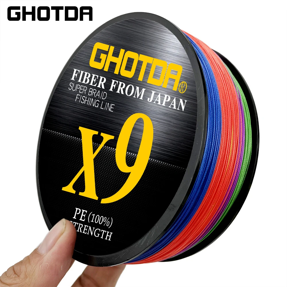 GHOTDA-accesorios de viaje para pesca, Sedal trenzado de PE multifilamento para pesca en agua salada y dulce, 100M, 13,2-99lb, X9 - imagen 2