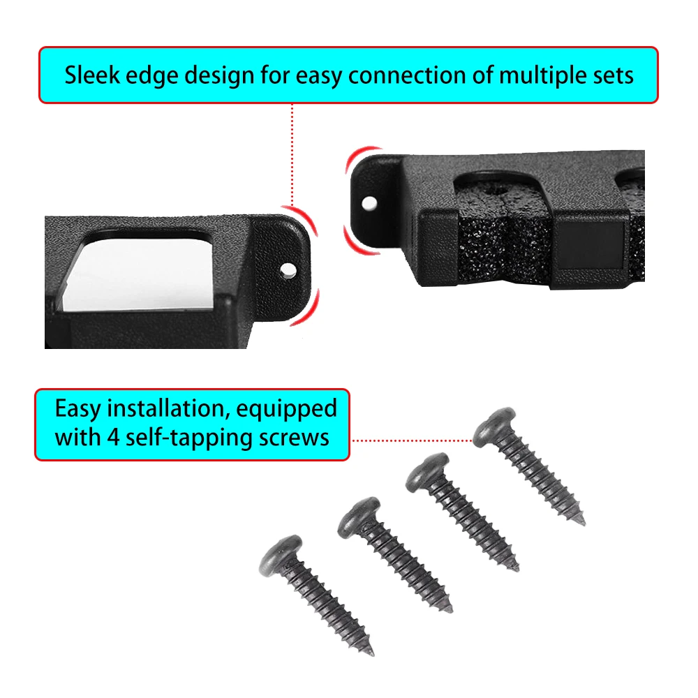 Estante Vertical de 6 varillas de pesca, soporte de caña de pescar Modular de montaje en pared para garaje - imagen 4