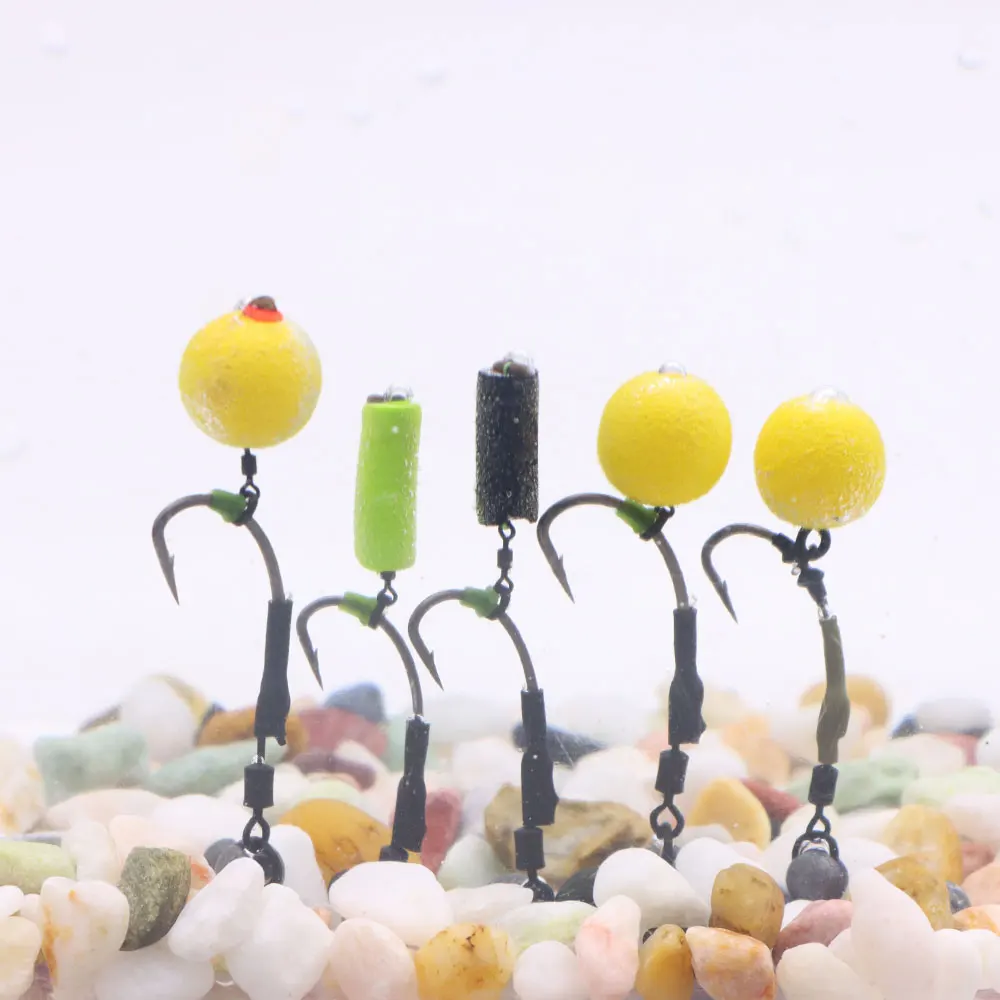 Accesorios de pesca de carpa, aparejos de pesca Ronnie, anzuelo de púas con giratorios para aparejos de pesca, aparejo de carpa para el cabello listo, 4 Uds. - imagen 4